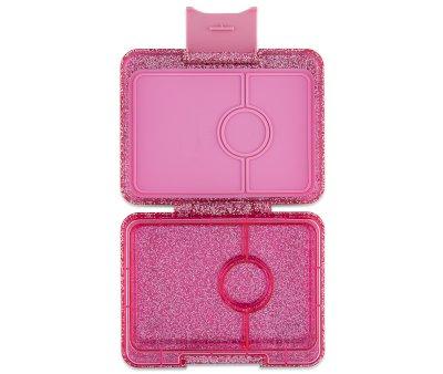 Lunch Box Snack Glitter Pink 3 Compartiments