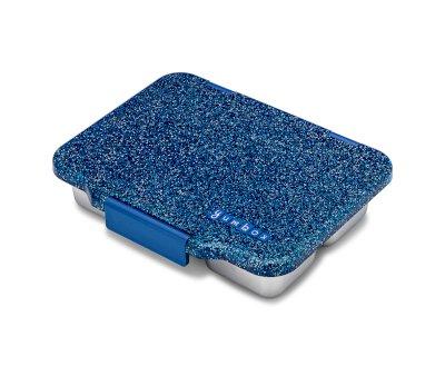 Lancheira de Ao Yumbox Blue Pret Glitter com 4 compartimentos