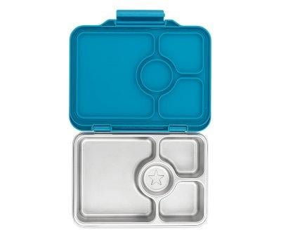 Lancheira de ao Yumbox Blue Pret Normandy com 4 compartimentos