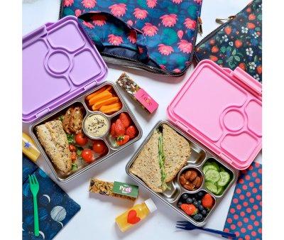 Lancheira de ao Yumbox Blue Pret Normandy com 4 compartimentos