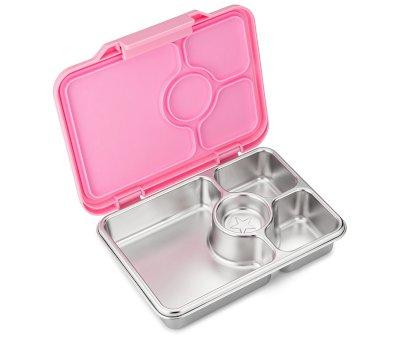 Lunch Box Yumbox Pret Acier Rose 4 Compartiments