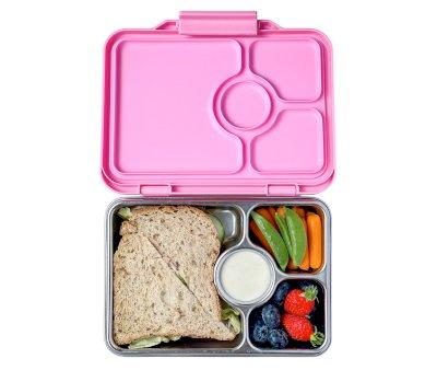 Lunch Box Yumbox Pret Acier Rose 4 Compartiments