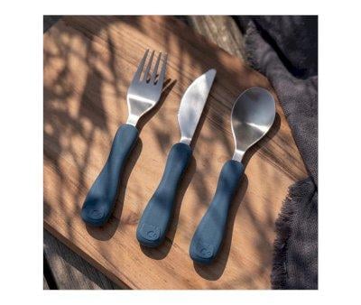 Set Posate Silicone Acciaio Fanto Nordic Blue