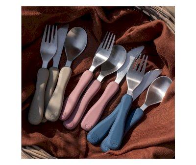 Set Posate Silicone Acciaio Fanto Nordic Blue