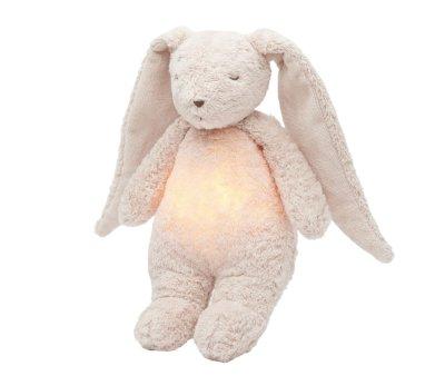 Coniglio Moonie Organico Luce Suoni 2.0 Rose Personalizzabile