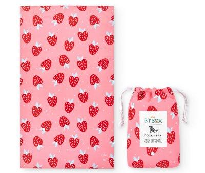 Serviette de Plage Large en Microfibre Strawberries