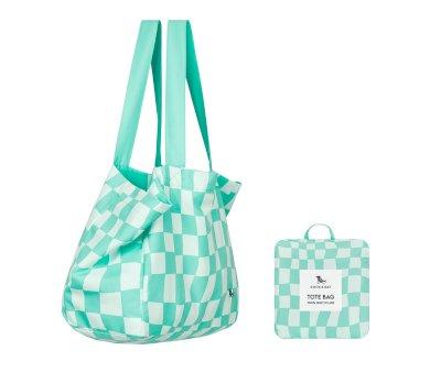 Bolsa de praia Check Green personalizvel