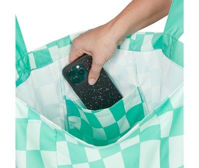 Bolsa de praia Check Green personalizvel