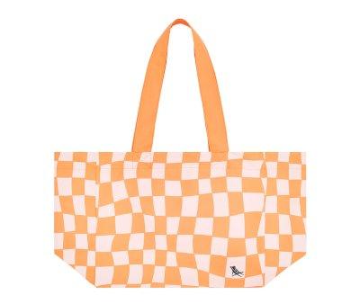 Bolsa de praia Check Orange personalizvel