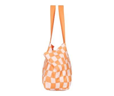 Bolsa de praia Check Orange personalizvel