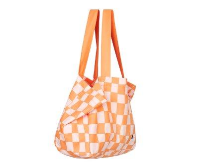 Bolsa de praia Check Orange personalizvel
