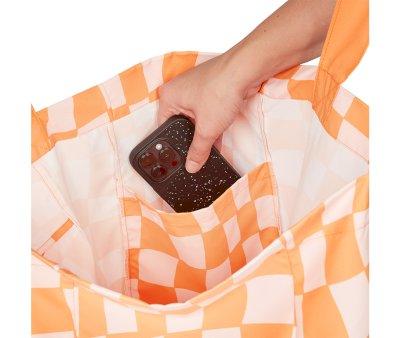 Bolsa de praia Check Orange personalizvel