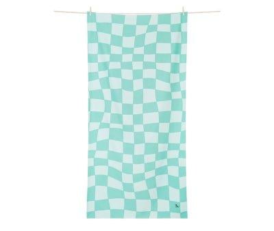 Serviette de Plage Extra Large en Microfibre Summer Check Vert Personnalisable