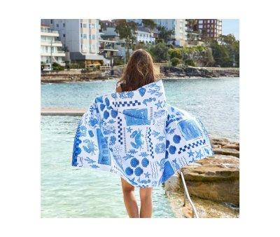Toalha Praia Microfibra Grande Summer Sand Sea Personalizvel