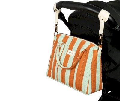 Bolso Organizador Stories Green Orange Stripes