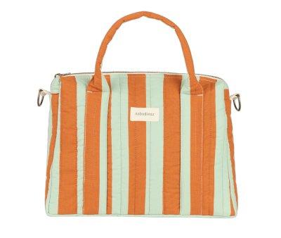 Bolso Organizador Stories Green Orange Stripes