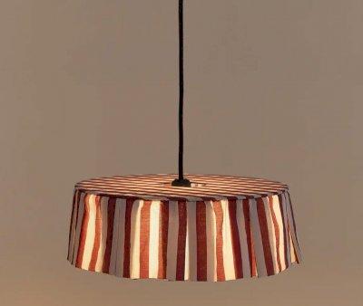 Paralume in Lino Vibes Maroon Stripes