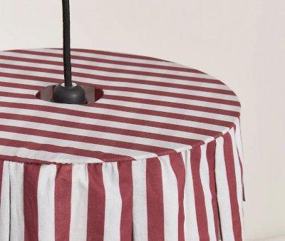 Paralume in Lino Vibes Maroon Stripes