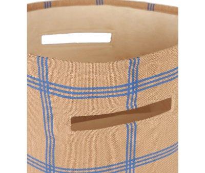 Cesta Almacenamiento Grande Vibes Brown Blue Windowpane