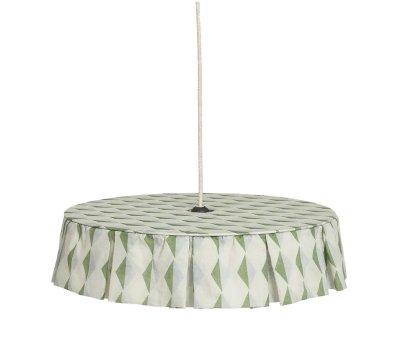 Pantalla de Lino Lmpara de Techo Vibes Green Blue Harlequin