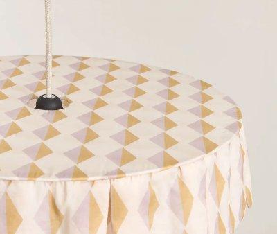 Paralume in Lino Vibes Mustard Harlequin