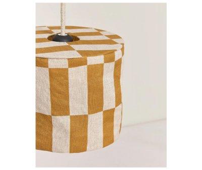 Pantalla de Lino Lmpara de Techo Vibes Mustard Tiles