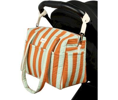 Bolso Carro Beb Stories Green Orange Stripes
