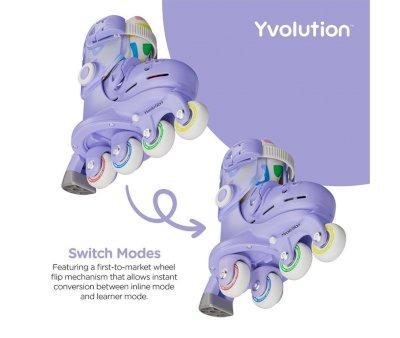 Patins  Roulettes Yvolution Twista  Violet 23-28