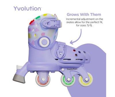 Patins  Roulettes Yvolution Twista  Violet 23-28