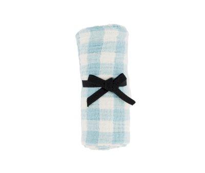 Muselina Bianca Vichy Ecru Bleu Talla M