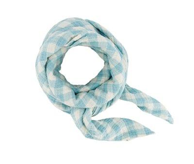 Muselina Bianca Vichy Ecru Bleu Talla M