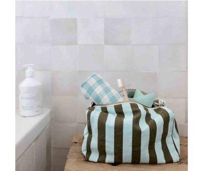 Muselina Bianca Vichy Ecru Bleu Talla M