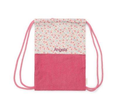 Mochila Saco Playa Sunny Flowers Multicolor Personalizable