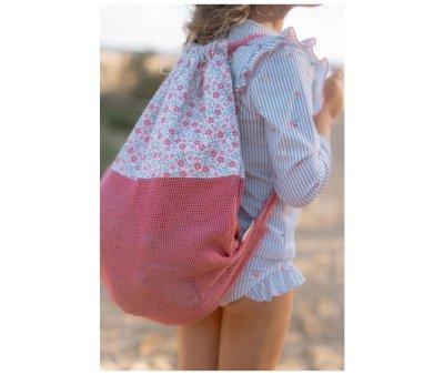 Mochila Saco Playa Sunny Flowers Multicolor Personalizable
