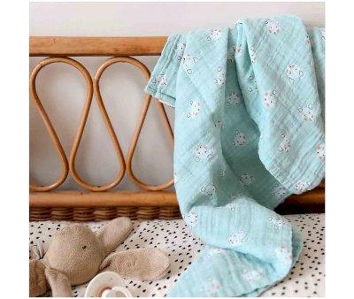 Mussola M Bianca Teddy Blush Blue