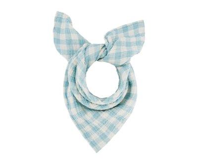 Mussola L Bianca Swaddle Vichy Ecru Bleu