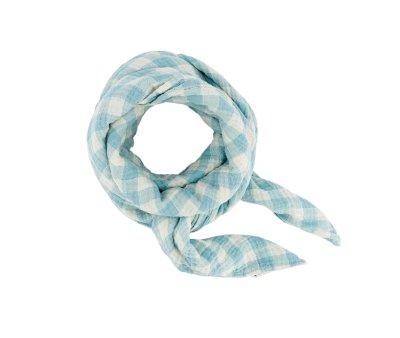 Mussola L Bianca Swaddle Vichy Ecru Bleu