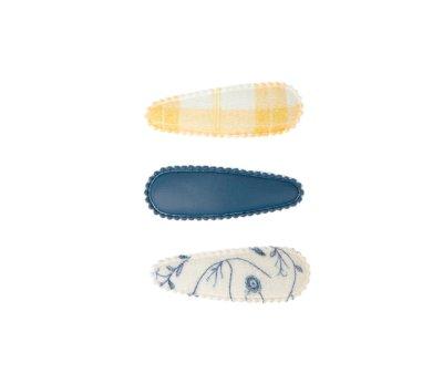 3 Clip Capelli Snap Scandi Floral + Buckwheat Plaid