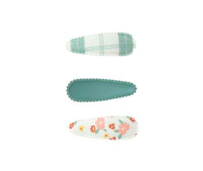 3 Clip para Pelo Cottage Snap Fern Plaid + Sunset Meadow