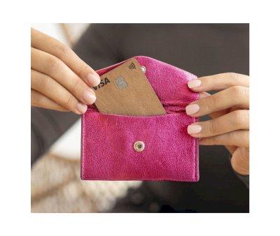 Portafoglio Smile Fucsia Metallizzato