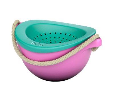 Balde de praia rosa PoBi BiBio