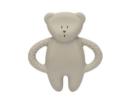 Mordedor de borracha natural Urso Cinza