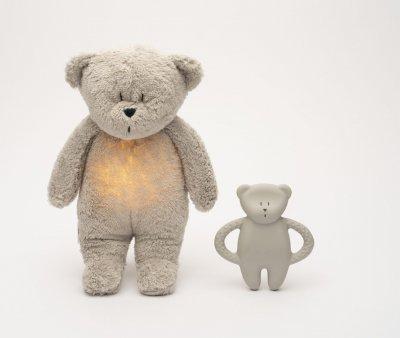 Mordedor de borracha natural Urso Cinza