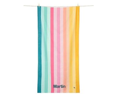 Serviette de Plage Extra Large en Microfibre Summer Coastal Candy Personnalisable