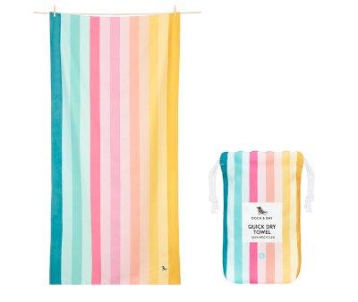 Serviette de Plage Extra Large en Microfibre Summer Coastal Candy Personnalisable