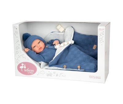 Mueco Reborn Alberto Azul con Saco