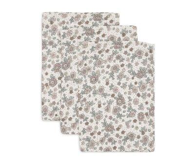 3 Lavette Mussola Retro Flowers