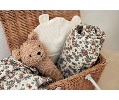 3 Lavette Mussola Retro Flowers