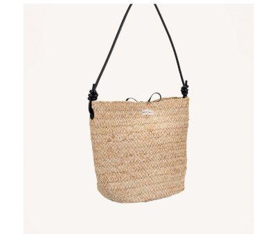 Bolsa preta Rafia Sama