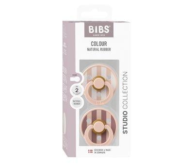 2 Chupetes BIBS Studio Colour Round Block Blush Mix